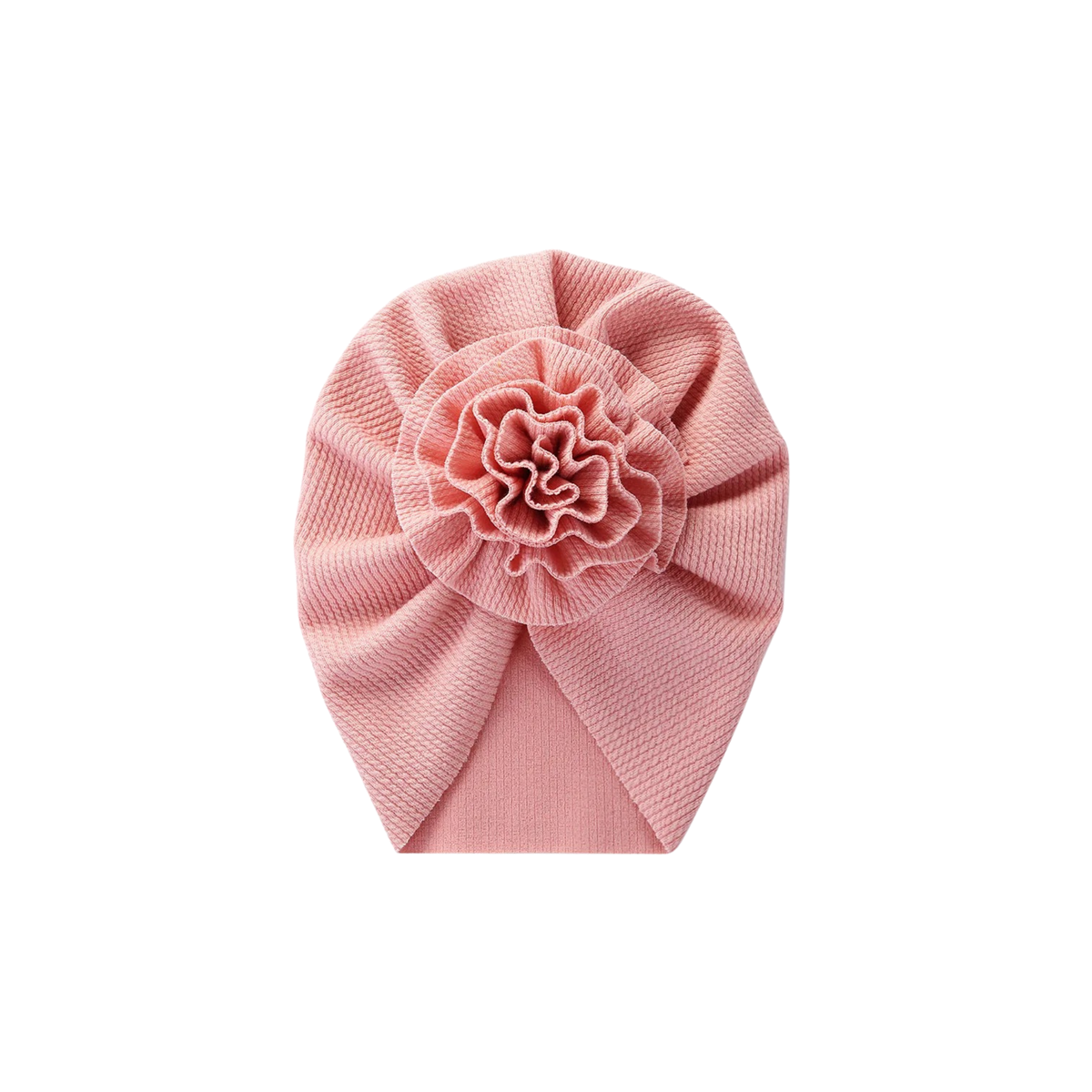 Flamingo rosette baby turban — Rosette Baby Turban on white background