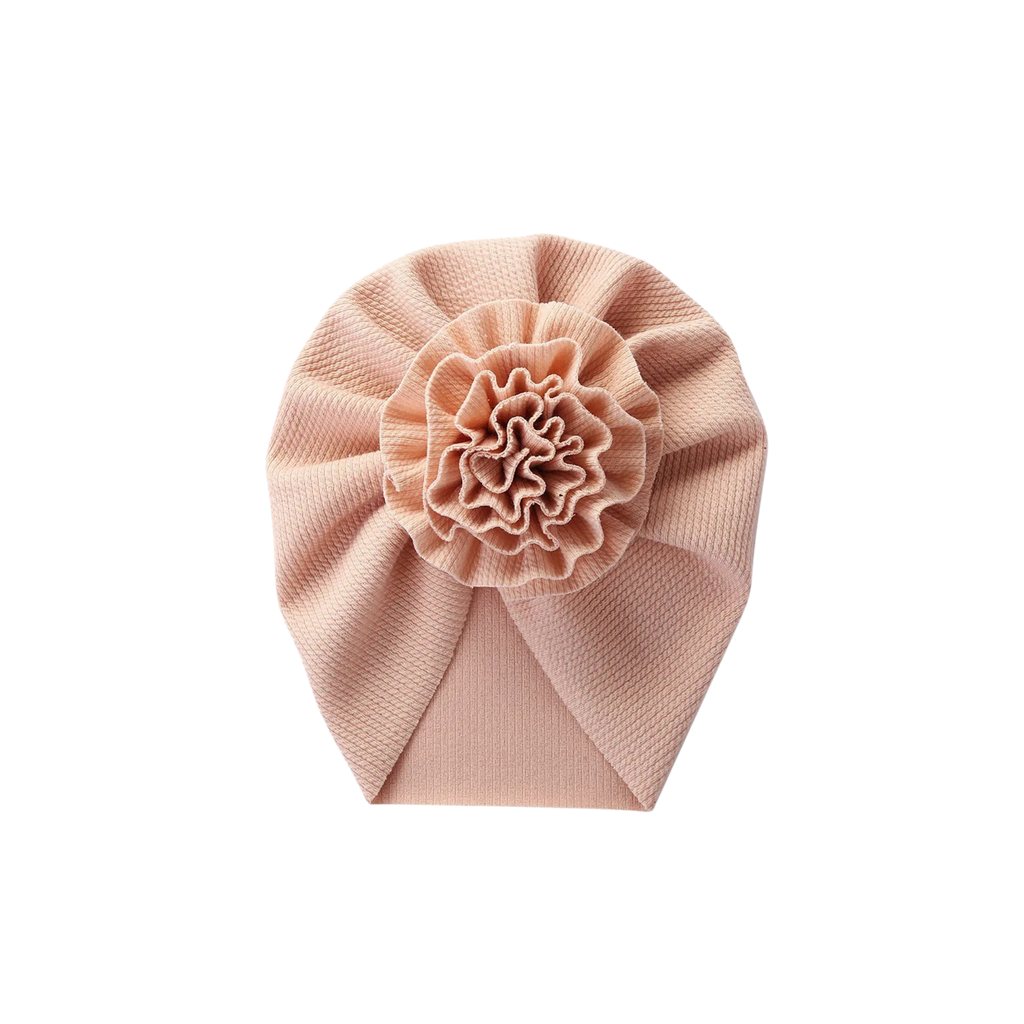 Sand rosette baby turban — Rosette Baby Turban on white background