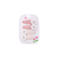 Blush mix lace daisy baby hat — Daisy Duo Clips on white background