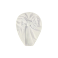 Snow white cotton textured baby turban with bow detail — Zara Waffle Bow Turban on white background