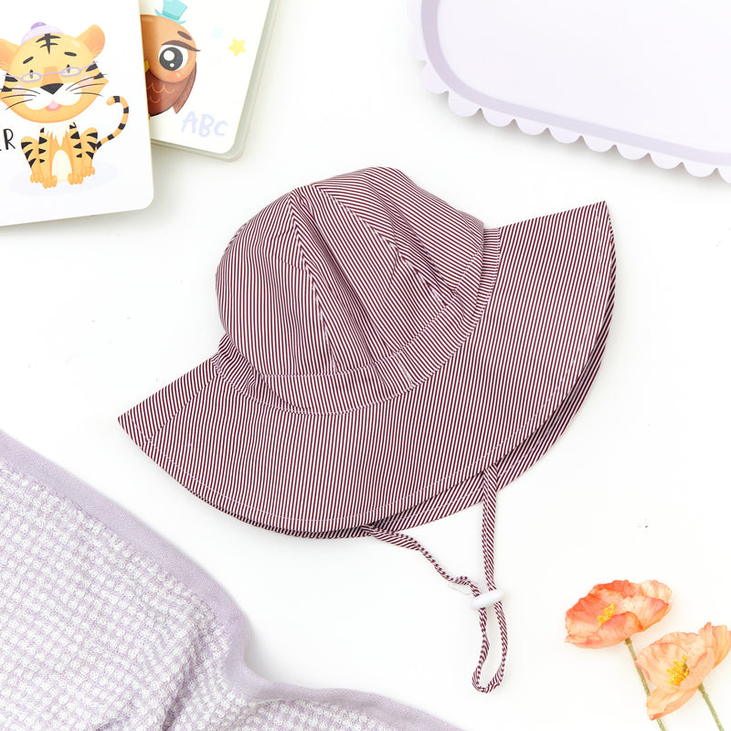 Wide Brim Baby Sun Hat in Antique Rose