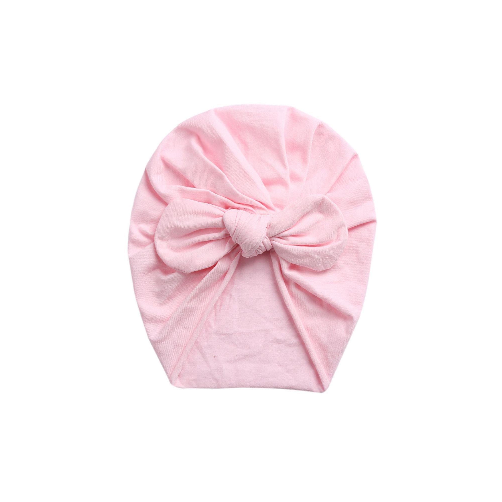 Fairy floss ear detail baby turban — Baby Bunny Ear Turban on white background