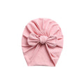 Flamingo ear detail baby turban — Baby Bunny Ear Turban on white background