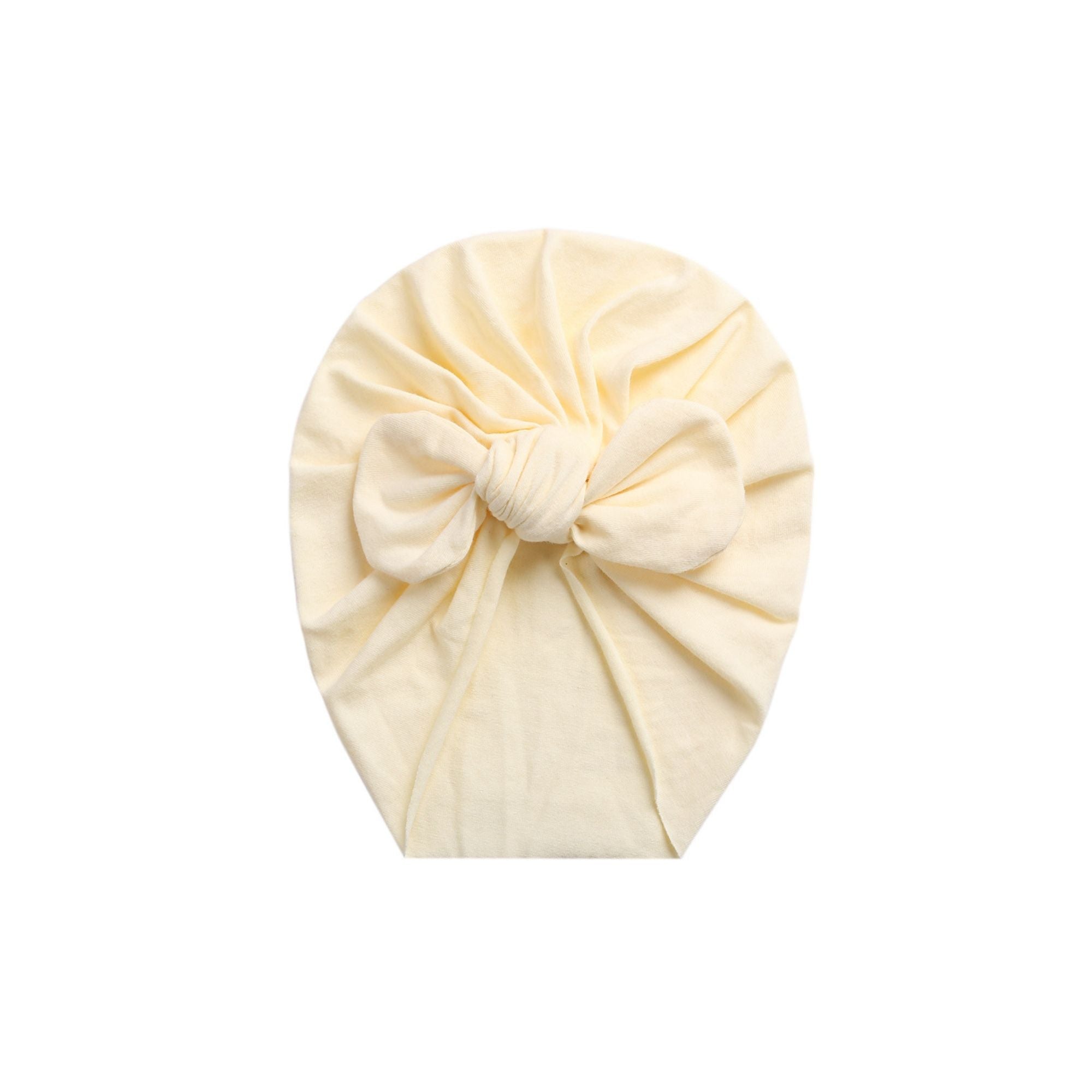 Lemon ear detail baby turban — Baby Bunny Ear Turban on white background