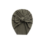 Sage ear detail baby turban — Baby Bunny Ear Turban on white background