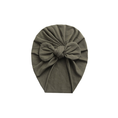 Sage ear detail baby turban — Baby Bunny Ear Turban on white background
