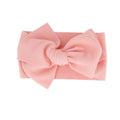 Flamingo ear detail baby headband with bow detail — Baby Adjustable Bow Headband on white background