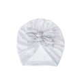 White ear detail baby turban — Baby Triple Knot Turban on white background