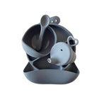 Silicone Baby Feeding Set in Night Comet — close-up showing silicone texture and craftsmanship