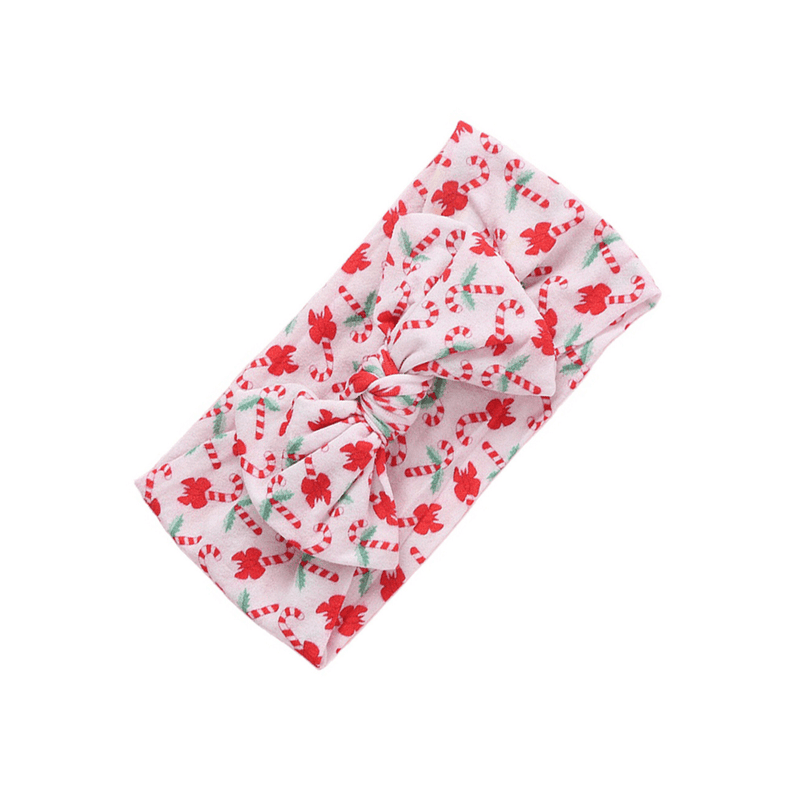 Soft n Stretchy Single Candy Cane Christmas Baby Headband - Sommerfugl Kids