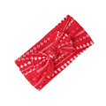 Ear detail baby headband — Soft n Stretchy Single Red Reindeer Christmas Baby Headband on white background