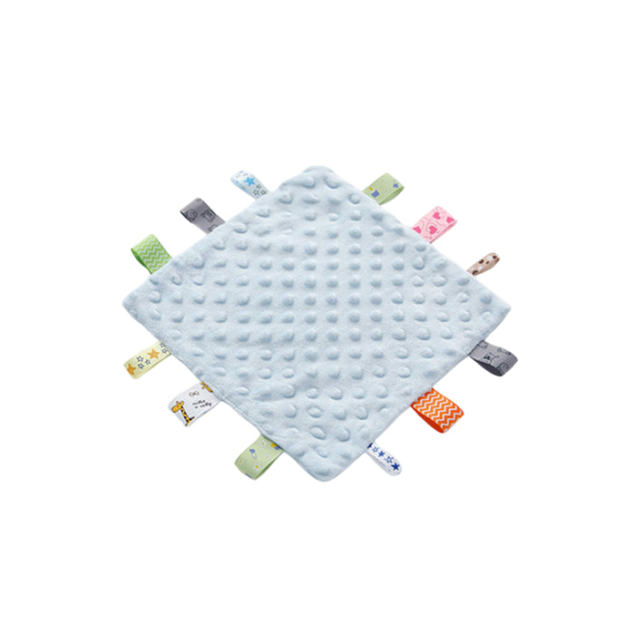 Baby Tags Square Security Blanket Sensory Plush in Sky