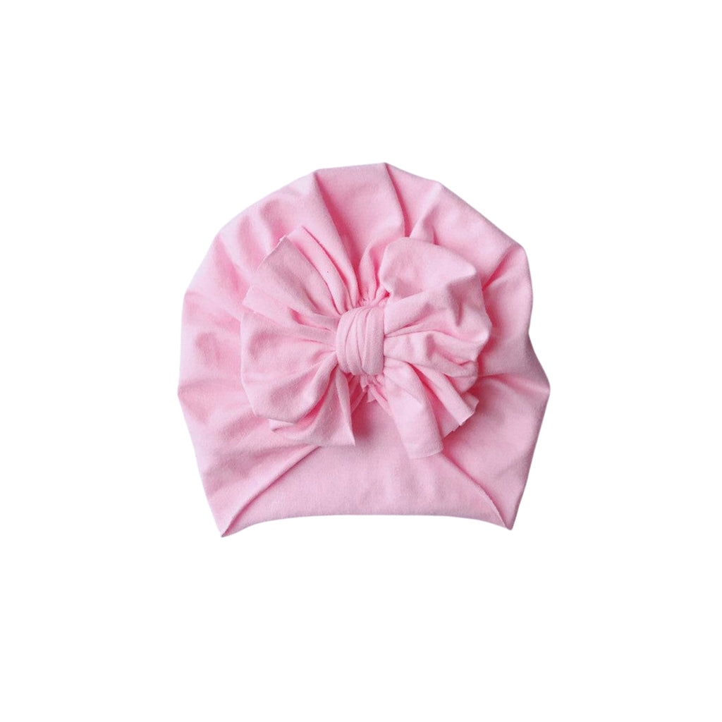 Baby turban — Baby Top Knot Bow Turban Pink on white background