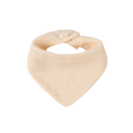 Latte cotton muslin baby bib — Baby Bandana Cotton Muslin Dribble Bib on white background