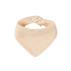 Latte cotton muslin baby bib — Baby Bandana Cotton Muslin Dribble Bib on white background