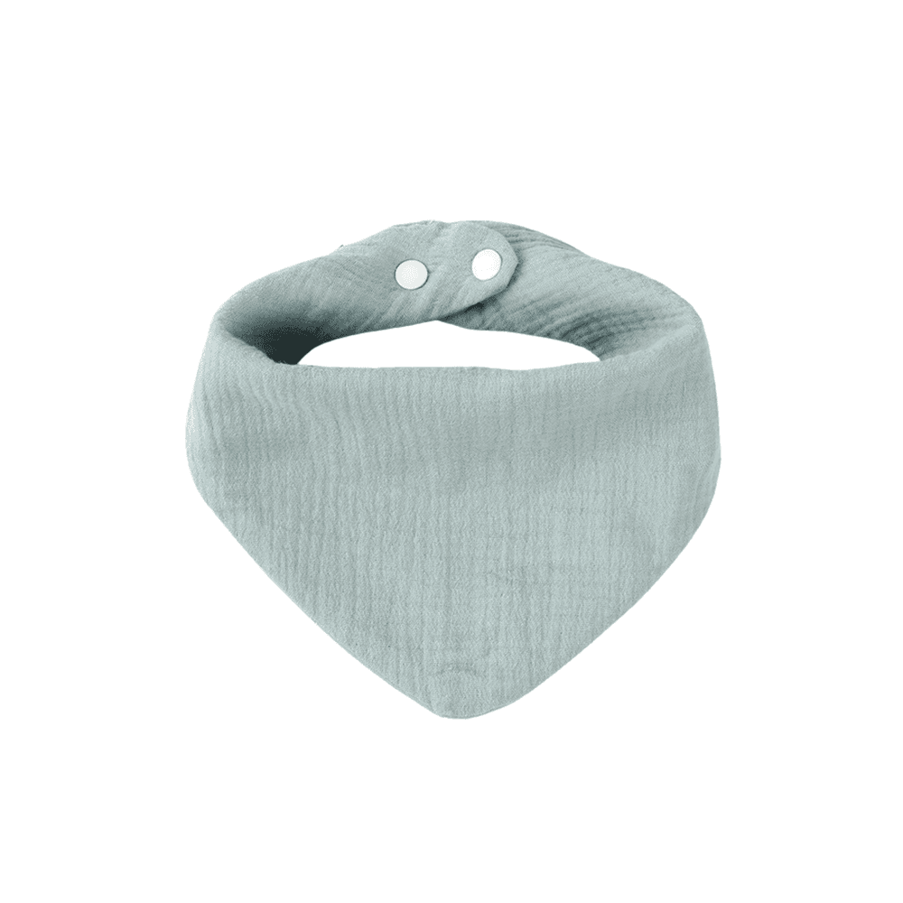 Sapphire cotton muslin baby bib — Baby Bandana Cotton Muslin Dribble Bib on white background