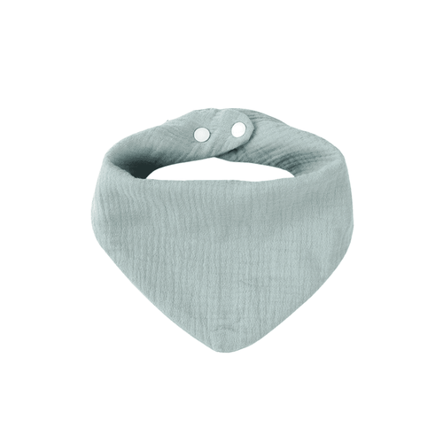 Sapphire cotton muslin baby bib — Baby Bandana Cotton Muslin Dribble Bib on white background