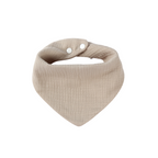 Tawny cotton muslin baby bib — Baby Bandana Cotton Muslin Dribble Bib on white background