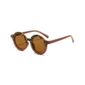 Leopard print baby sunglasses — Blush Leopard Ava Baby Sunglasses on white background