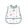 Baby bib — Busy Butterflies Waterproof Baby Smock Bib Short Sleeve on white background