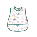 Baby bib — Busy Butterflies Waterproof Baby Smock Bib Short Sleeve on white background