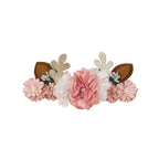 Floral baby headband — Christmas Reindeer Antler Floral Headband for Baby Girls #1 on white background