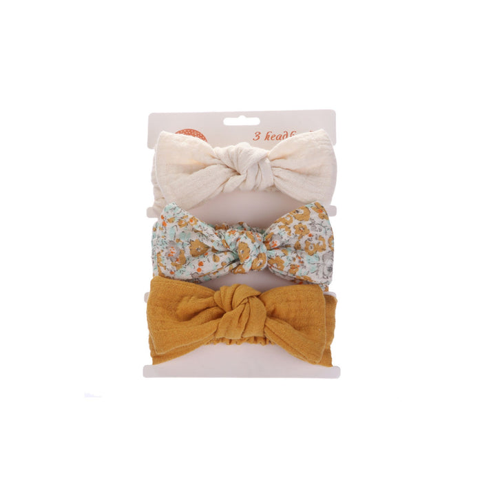 Cotton 3 Piece Baby Headband Set #3