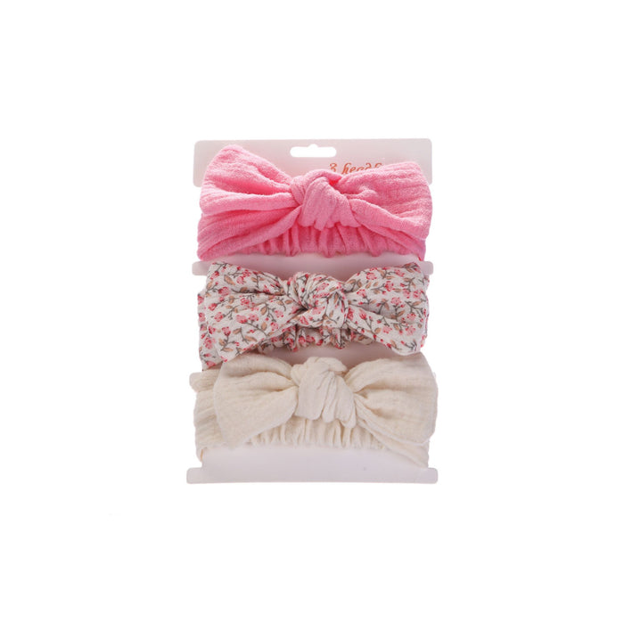 Cotton 3 Piece Baby Headband Set #5