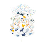 Baby wearing baby hat — Dino Stomp Baby Bucket Sun Hat