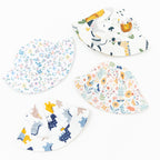 Baby wearing baby hat — Dino Stomp Baby Bucket Sun Hat