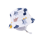 Dino Stomp Baby Bucket Sun Hat — detail shot showing fabric texture and quality