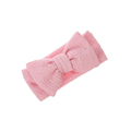 Flamingo crinkle knotted bow baby headband — Pepper Baby Headband on white background