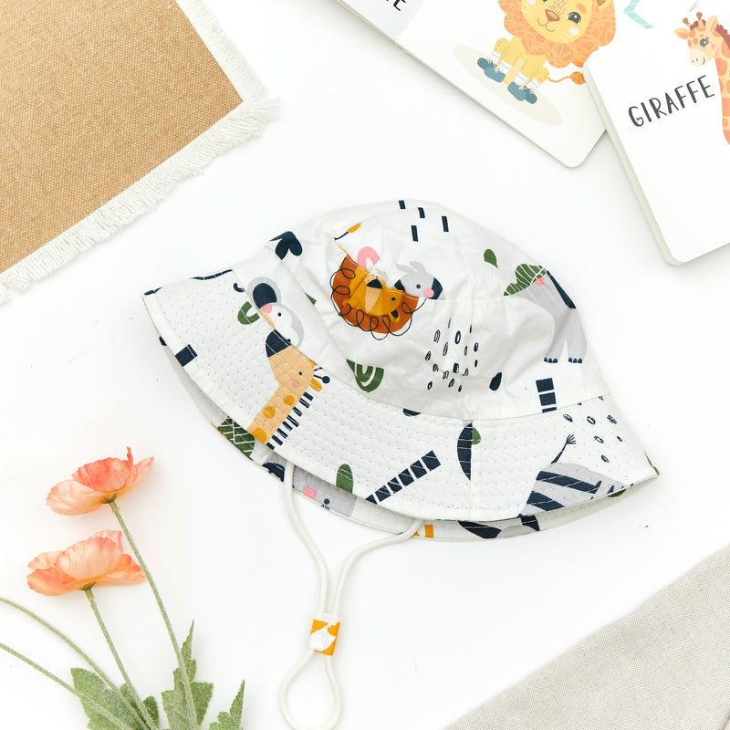 Jungle Pals Baby Bucket Sun Hat