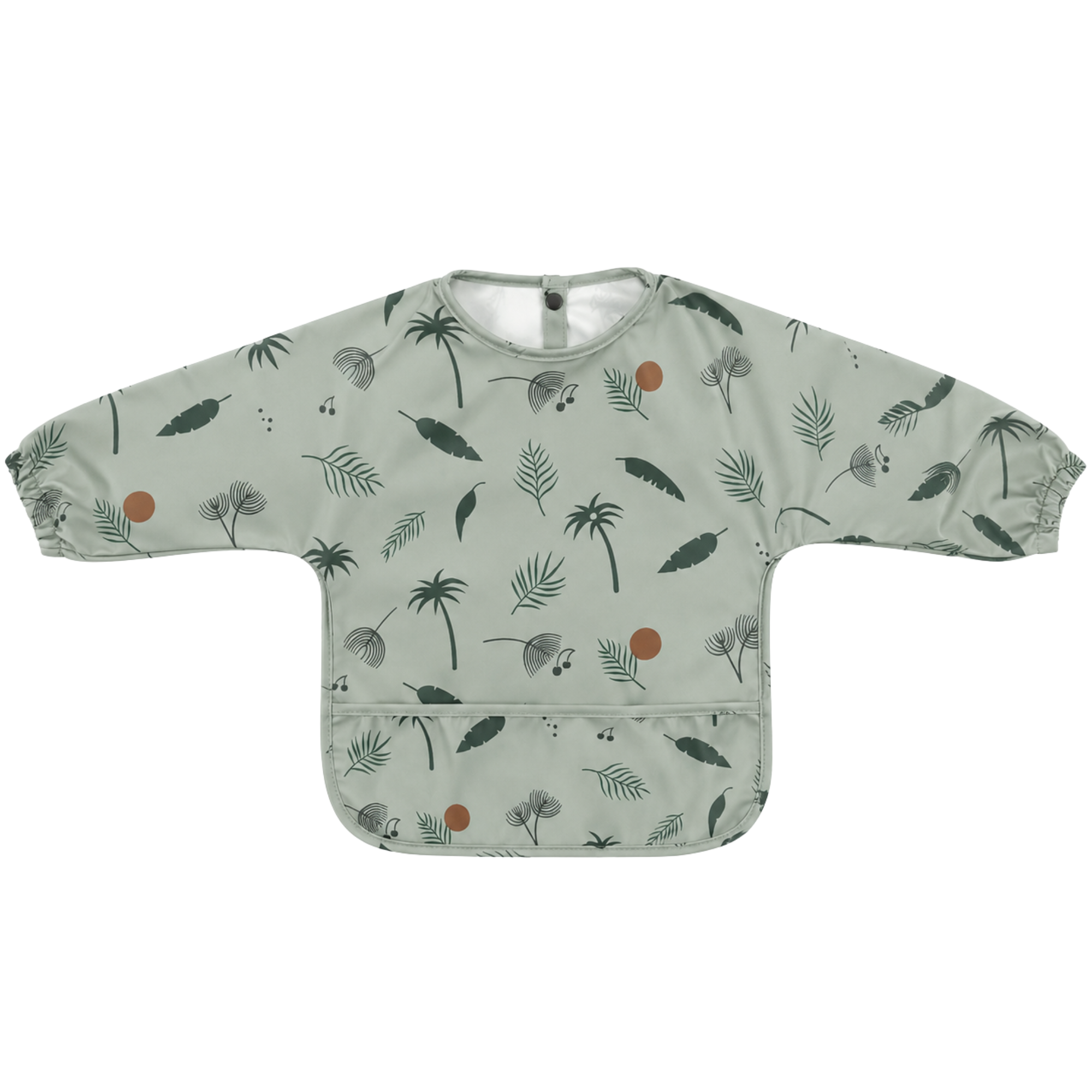 Leaf It To Me Waterproof Baby Smock Bib Long Sleeve