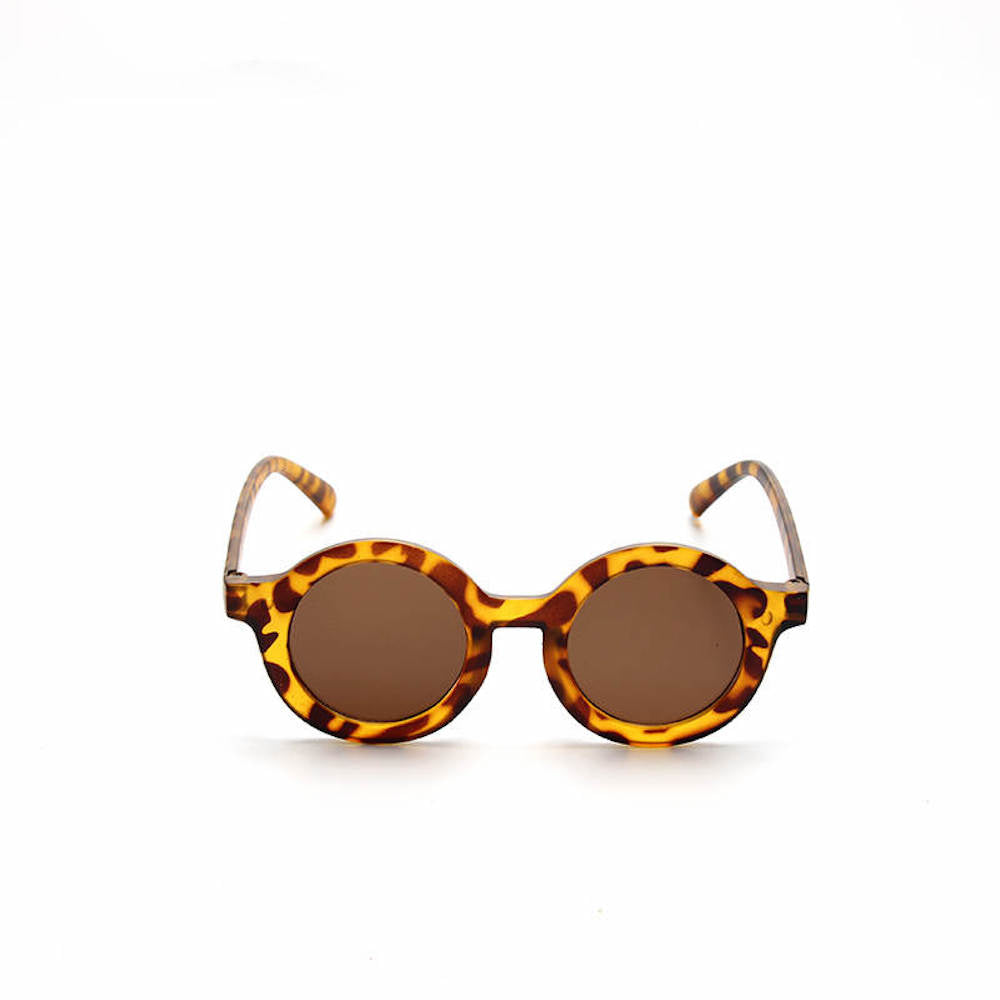 Tortoise Shell Ava Baby Sunglasses — detail shot showing fabric texture and quality