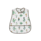 Baby bib — Little Cactus Waterproof Baby Smock Bib Short Sleeve on white background