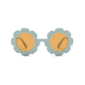 Ear detail baby sunglasses — Matte Blue Quinn Baby Sunglasses on white background
