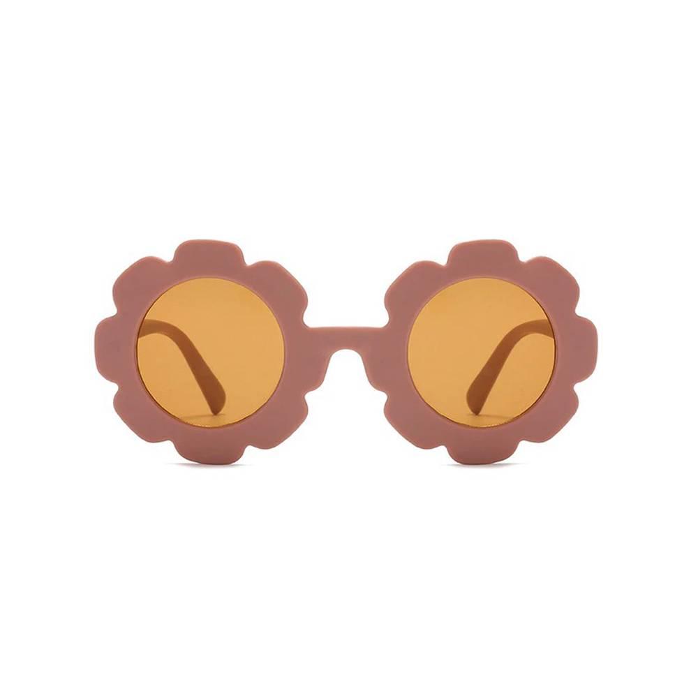 Ear detail baby sunglasses — Matte Blush Quinn Baby Sunglasses on white background