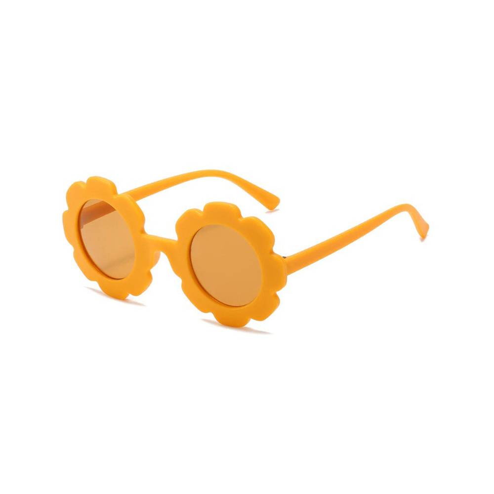 Matte Daffodil Quinn Baby Sunglasses — baby sunglasses side view showing frame shape and lens