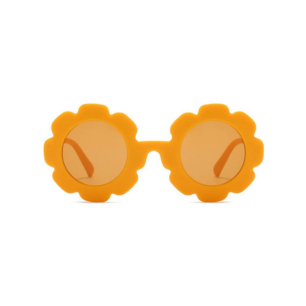 Ear detail baby sunglasses — Matte Daffodil Quinn Baby Sunglasses on white background