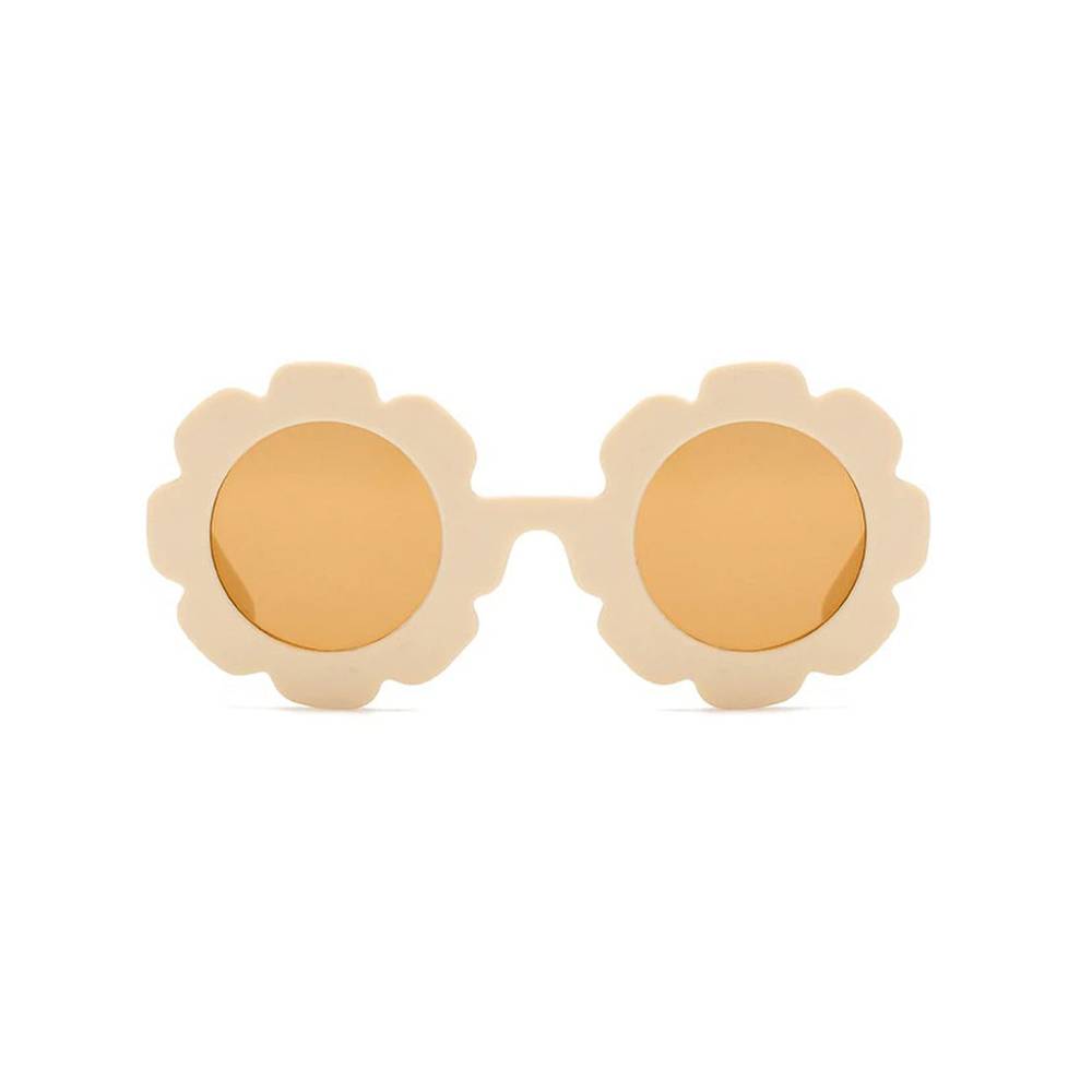 Ear detail baby sunglasses — Matte Ivory Quinn Baby Sunglasses on white background