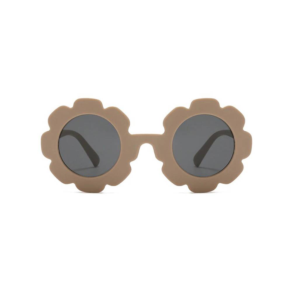 Ear detail baby sunglasses — Matte Latte Quinn Baby Sunglasses on white background