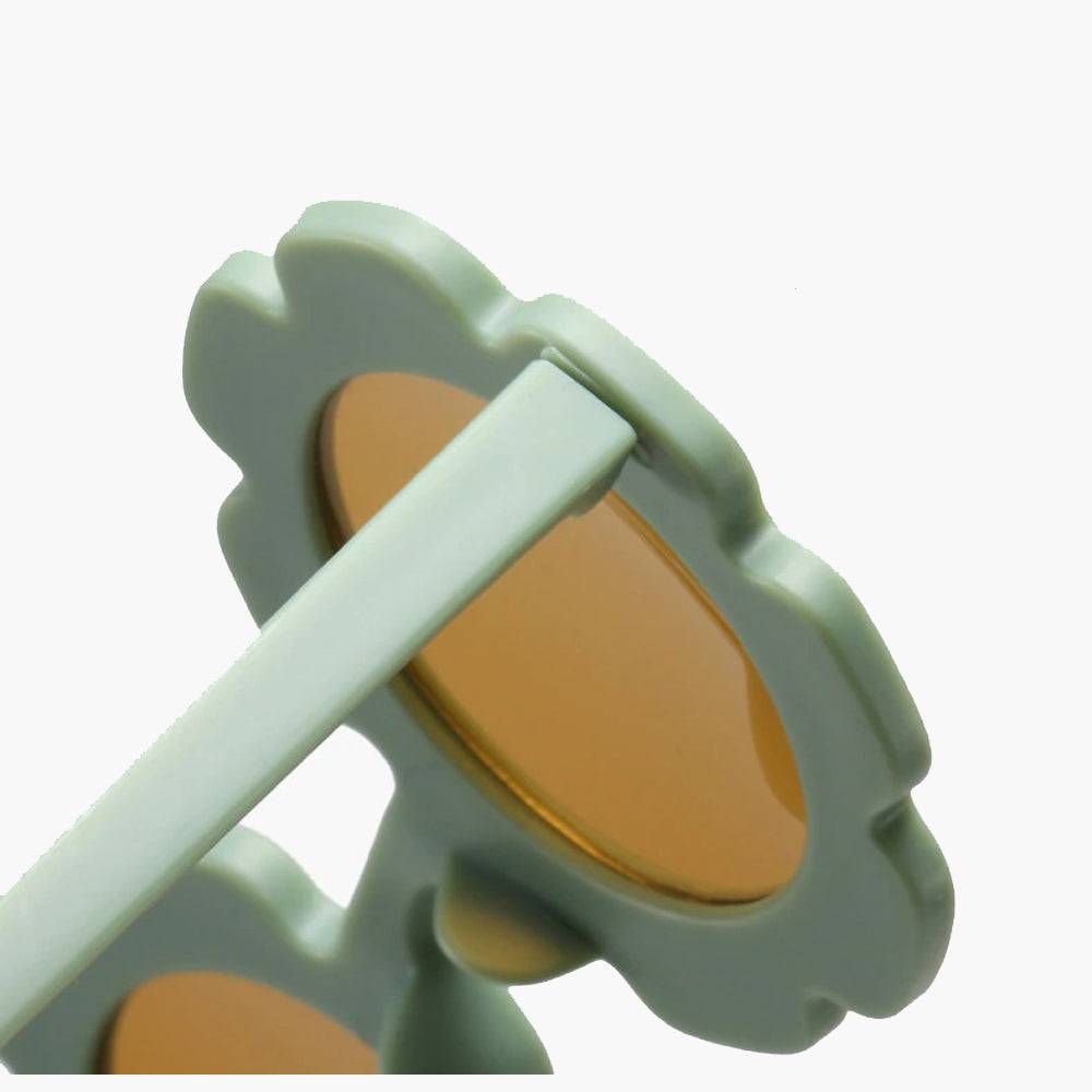 Matte Blue Quinn Baby Sunglasses — baby sunglasses side view showing frame shape and lens