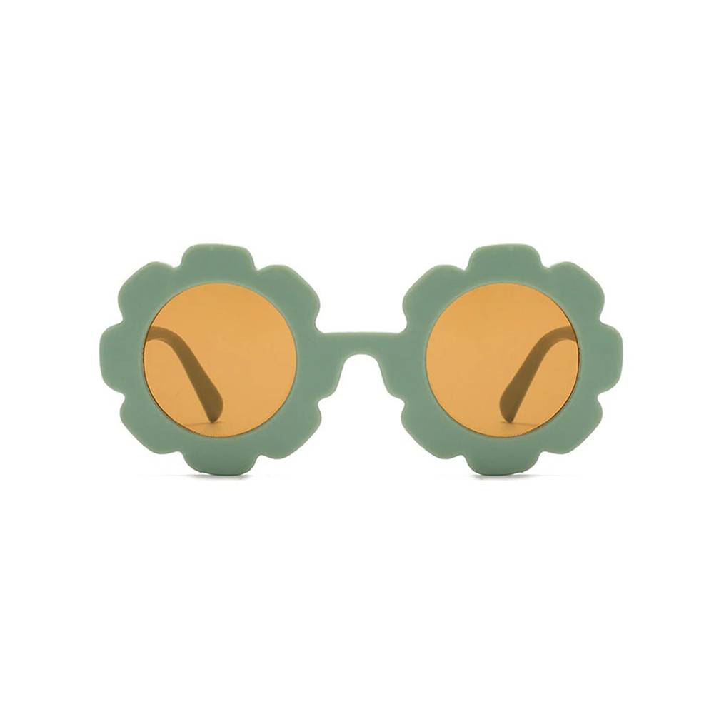 Ear detail baby sunglasses — Matte Sage Quinn Baby Sunglasses on white background