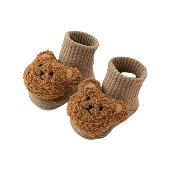 Non-Slip 3D Baby Floor Socks in Grey Daisey
