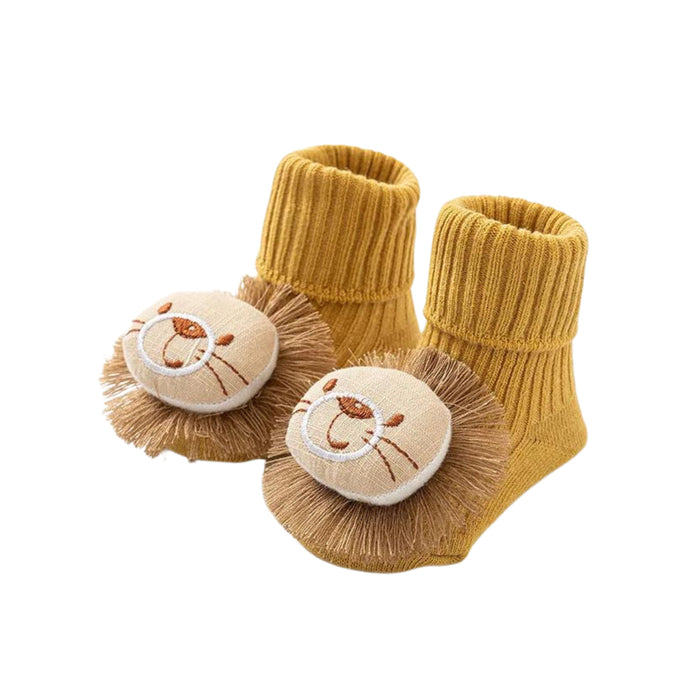 Non-Slip 3D Baby Floor Socks in King of the Jungle