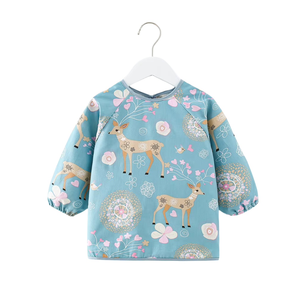 Oh Deer Everyday Waterproof Baby Smock Bib Long Sleeve