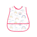 Baby bib — Over the Rainbow Waterproof Baby Smock Bib Short Sleeve on white background