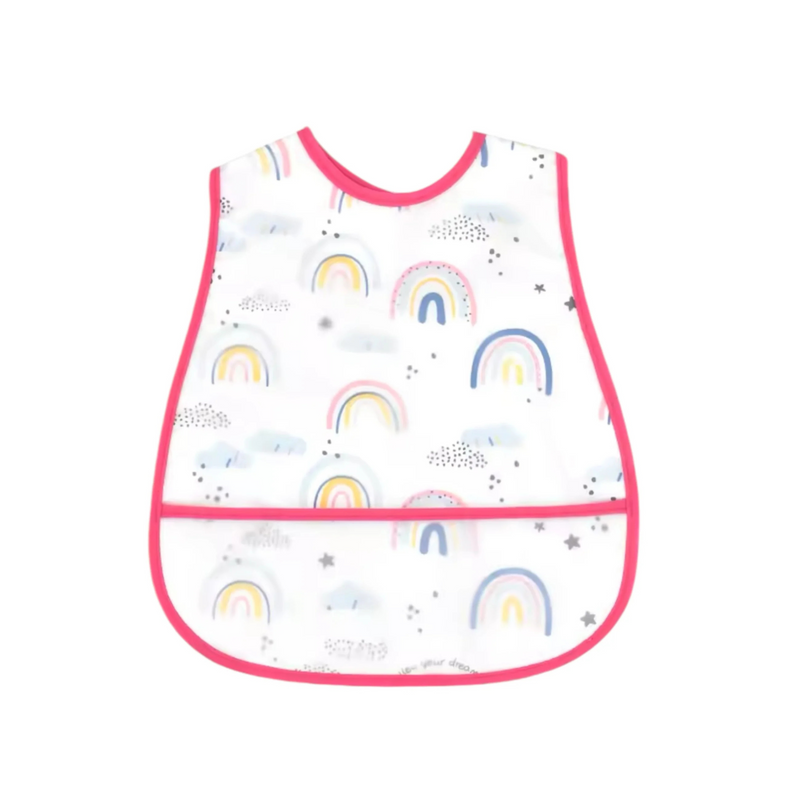 Over the Rainbow Short-Sleeve Waterproof Smock Bib