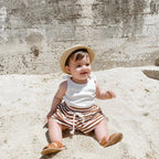 Gingerbread Weave Leather Baby Sandal — baby sandals product styling
